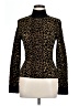 Ronny Kobo Animal Print Gold Turtleneck Sweater Size L - photo 1