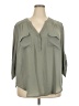Torrid 100% Polyester Gray 3/4 Sleeve Blouse Size 2X Plus (2) - photo 1