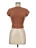 Shein Brown Short Sleeve Turtleneck Size 6 - photo 1
