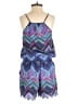 Shrinking Violet 100% Polyester Chevron-herringbone Purple Romper Size XS - photo 2