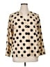 YOINS Polka Dots Tan 3/4 Sleeve Blouse Size 14 - photo 1