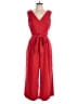 J.Crew 100% Polyester Solid Red Jumpsuit Size 10 - photo 1