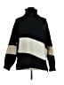 Suzanne Betro Color Block Black Turtleneck Sweater Size 1X - 2X - photo 1