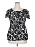 Serenade 100% Polyester Black Short Sleeve Blouse Size 2X - photo 1