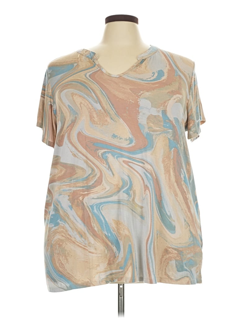 Pre-owned Lularoe Short Sleeve T-shirt In Tan