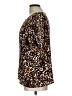 Talbots Animal Print Brown Short Sleeve Blouse Size L - photo 5