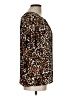 Talbots Animal Print Brown Short Sleeve Blouse Size L - photo 4