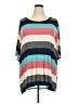 Lularoe Stripes Teal 3/4 Sleeve T-Shirt Size 24 - 26 - photo 1