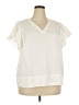 Marc New York Ivory Short Sleeve Blouse Size 2X - photo 1