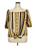 New Glory 100% Polyester Yellow Short Sleeve Blouse Size 3X - photo 1