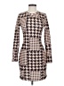 Shein Houndstooth Tan Casual Dress Size 4 - photo 1