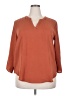 Maurices 100% Polyester Orange 3/4 Sleeve Blouse Size XXL - photo 1