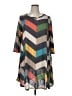 Egs Chevron-herringbone Gray Casual Dress Size 1X - photo 1