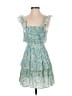 BCBGeneration Floral Blue Cocktail Dress Size XS - photo 1