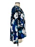 Calvin Klein Floral Blue Long Sleeve Blouse Size M - photo 4