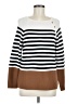 Cleo Stripes Brown Pullover Sweater Size M - photo 1