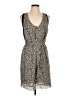 J.Crew 100% Polyester Floral Blue Gray Casual Dress Size 12 - photo 1