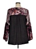 Assorted Brands Burgundy 3/4 Sleeve Blouse Size XL (estimated) - photo 2
