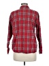 Adika 100% Cotton Plaid Red Long Sleeve Button-Down Shirt Size M - photo 2
