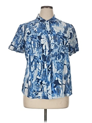 Christopher & Banks Short Sleeve Blouse (view 1)