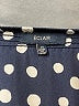 Eclair Polka Dots Black 3/4 Sleeve Blouse Size M - photo 7