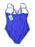 EOMENIE Solid Blue One Piece Swimsuit Size L - photo 2