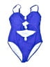 EOMENIE Solid Blue One Piece Swimsuit Size L - photo 1