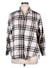 Old Navy 100% Cotton Plaid Silver Long Sleeve Button-Down Shirt Size XL - photo 1