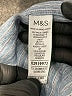 M&S Stripes Blue Long Sleeve Button-Down Shirt Size S - photo 8