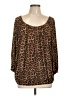 MICHAEL Michael Kors Brown 3/4 Sleeve Blouse Size L - photo 1