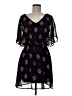 Zouk 100% Polyester Hearts Black Blue Casual Dress Size M - photo 1