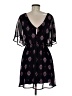 Zouk 100% Polyester Hearts Black Blue Casual Dress Size M - photo 2