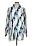 Boohoo 100% Polyester Tie-dye Blue Long Sleeve Blouse Size 10 - photo 1