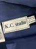 K.C. Studio 100% Polyester Solid Blue Long Sleeve Blouse Size 16 - photo 7