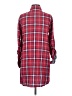 MICHAEL Michael Kors Plaid Red 3/4 Sleeve Button-Down Shirt Size 4 - photo 2
