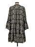 She + Sky 100% Polyester Chevron-herringbone Black Casual Dress Size S - photo 2