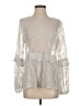 Sundance 100% Polyester Silver Long Sleeve Blouse Size S - photo 1