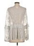 Sundance 100% Polyester Silver Long Sleeve Blouse Size S - photo 2