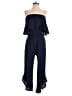 Sugar Lips 100% Rayon Solid Blue Jumpsuit Size XS - photo 1