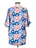 Jodifl 100% Polyester Floral Blue Short Sleeve Blouse Size S - photo 2