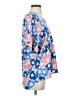 Jodifl 100% Polyester Floral Blue Short Sleeve Blouse Size S - photo 4