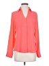 Express 100% Polyester Color Block Orange 3/4 Sleeve Blouse Size XS - photo 1