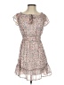Indulge 100% Polyester Floral Gray Pink Casual Dress Size S (estimated) - photo 1