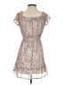 Indulge 100% Polyester Floral Gray Pink Casual Dress Size S (estimated) - photo 2