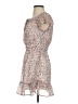 Indulge 100% Polyester Floral Gray Pink Casual Dress Size S (estimated) - photo 6