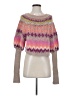 Free People Chevron-herringbone Pink Pullover Sweater Size XS - photo 1