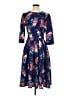 Unbranded Floral Blue Casual Dress Size S - photo 1