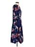Unbranded Floral Blue Casual Dress Size S - photo 4
