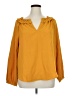 J.Crew 100% Polyester Gold Long Sleeve Blouse Size XL - photo 1