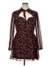 Bar III 100% Polyester Floral Black Red Cocktail Dress Size XL - photo 1